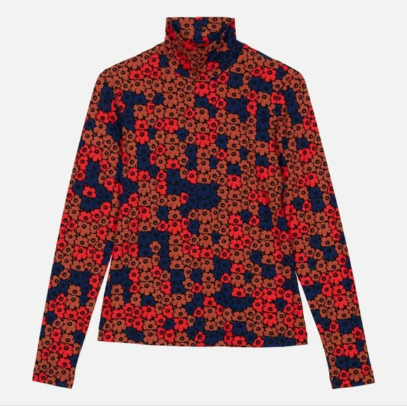NWD Marimekko Armas Unikko Turtleneck Top Medium